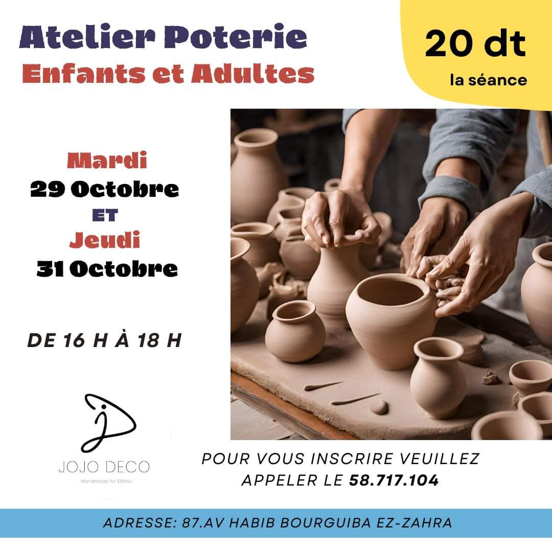 Atelier Poterie Enfants et Adultes